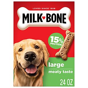 S&S,AC] $1.79:Milk-Bone Original Biscuits,Large Dog Treats,24 Oz Box
