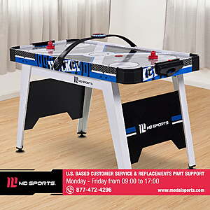 119 FS WALMART 54" Air Hockey Table Set,Overhead Electronic Scorer,2 Pushers,2 Pucks,by MD Sports
