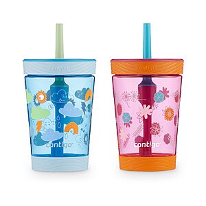 Contigo Kids Spill-Proof Tumbler with Straw 14 oz.2 Pack $14.9