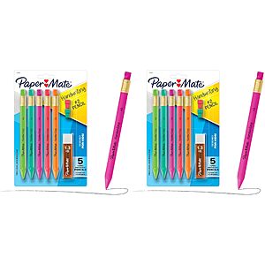4.73:[S&S]10 Ct Paper Mate Handwriting Triangular Mechanical Pencil Set with Lead & Eraser Refills at Amazon