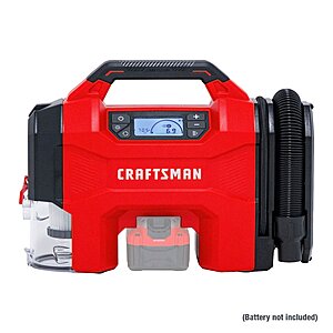 CRAFTSMAN Craftsman Cordless Inflator 20-volt Li-ion Air Inflator w/ vacuum, tool only, $44, free pickup, Lowe's