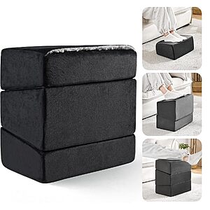 16" WANTELL Adjustable Ergonomic Foot Rest w/ Washable Cover (Black) $16.99 + Free Shipping w/ Prime or on $35
