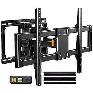 $26*:MountFTV Full Motion TV Wall Mount Bracket w/ Tool-Free Tilt (42-90" TVs, Up to 132lbs) at Walmart
