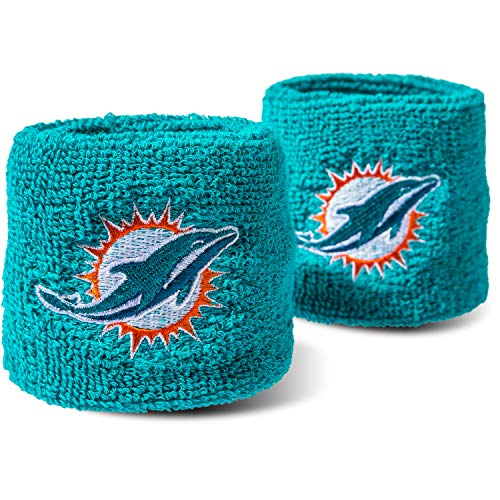 NFL Miami Dolphins Franklin Sp...red Wristbands,Aqua,One Size