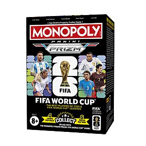 Monopoly Panini Prizm:FIFA World Cup Trading Cards Booster Box | Current Stars and Legends | 2+ Players,Ages 8+ | for $5