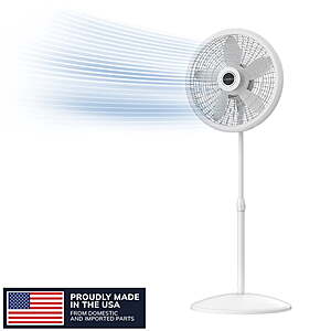 YMMV] $30.00:Lasko Cyclone 18" 3-Speed Oscillating,Adjustable Height,Tilting Head Pedestal Fan S18931