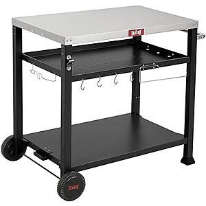 74.37 | Feasto 3-Shelf Pizza Oven Table with 33.5" x 21.7" Stainless Tabletop at Amazon