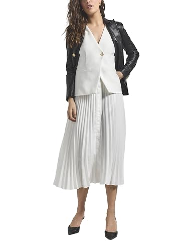 Derek Lam 10 Crosby Women's La...xed Media Dress,Soft White,6