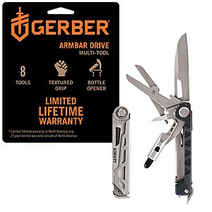 Gerber Gear Armbar Drive 8-in-1 Pocket Knife EDC Multitool with Screwdriver,2.5" Blade,Urban Blue $26.71