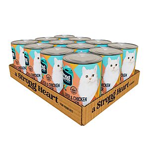 A Strong Heart Canned Wet Cat Food,Liver & Chicken Dinner - 13.2 oz Cans (Pack of 12),$12.59,Amazon + more