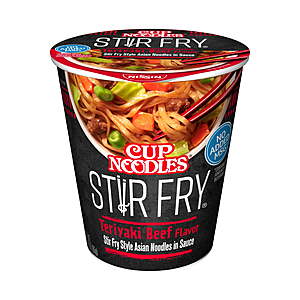 1.28 get 25c Walmart Cash Limit 5:Nissin Foods Cup Noodles Stir Fry Ramen Noodles,Teryaki Beef or Sweet Chili + More