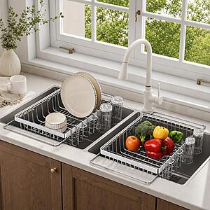 ZHOHO TANT Dish Drying Rack,2 Pack Dish Drainer with Cup Holder $24.49 + Free Shipping