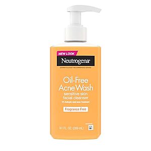 SnS,AC] $2.50** | 9.1-Oz Neutrogena Oil-Free Acne Fragrance Free Face Wash w/ 2% Salicylic Acid at Amazon