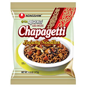 4-Pack 4.5-oz Nongshim Chapagetti Jjajang Ramen Noodles $4.45 w/ Subscribe & Save