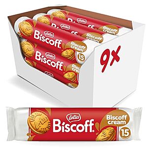 SnS] $17.36 | 9-Pack 5.29-Oz Lotus Biscoff Sandwich Cookies (Biscoff Cream) at Amazon ($1.93 each