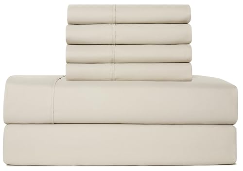King Sheets Set 6 Piece Coolin...by Casual Living,King,Beige