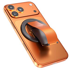 SINCEHOLY MagSafe N52 Magnetic Phone Ring Grip w/ 360° Rotation & Kickstand Stand (Orange) $6.99 + Free Shipping w/ Prime or on $35
