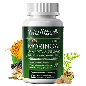 Moringa Capsules1000mg,7-in-1 Superfood with Ashwagandha & Turmeric 8.03 AC $8.03