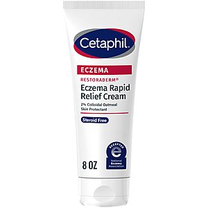 CETAPHIL ECZEMA RESTORADERM FLARE-UP RELIEF CREAM,For Eczema Prone Skin,8 oz,Barrier Repair,48 Hour Hydration,2% Skin Protectant Colloidal Oatmeal,Steroid Free $11.99