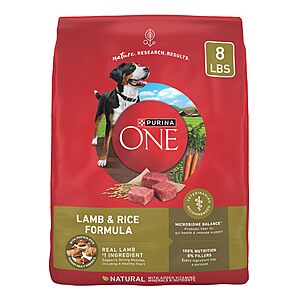 ymmv[S&S,AC] $10.58:Purina ONE Dry Dog Food Lamb and Rice Formula - 8 lb.Bag