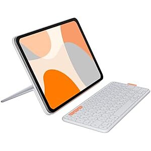 109.99 | Logitech Flip Folio Keyboard Case iPad Pro 11 inch M4 & M5 Air M2-Off-White at Amazon