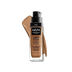 S&S] $7.12:NYX PROFESSIONAL MAKEUP Can't Stop Won't Stop Foundation at Amazon