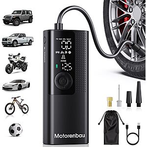 Tire Inflator Portable Air Compressor-150PSI Cordless Air Pump $15.79