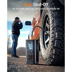 150PSI 45LPM WOLFBOX Heavy Duty Dual Cylinder Portable Tire Inflator $37 + Free S&H