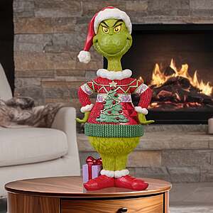 59.99 COSTCO B&M Christmas Ugly Sweater Grinch Resin Statue