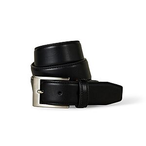 6.90:Amazon Essentials Men's Leather Belt,Classic Style,Black,Size 32