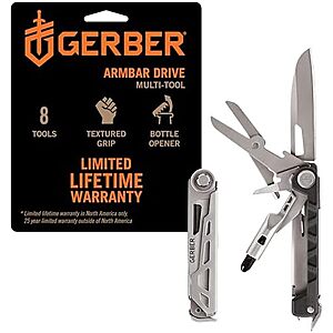 25.97* | Gerber Gear Armbar Drive 8-in-1 Pocket Knife Multi-Tool (Slim Drive) at Amazon