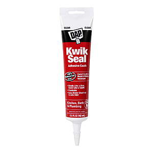 DAP Kwik Seal Clear Adhesive Kitchen and Bath Acrylic Latex Caulk at Walmart $4.84