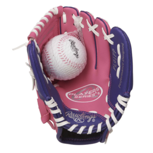 Rawlings 9" Right Hand Glove w/ Ball (Pink/Purple) $10.36 + Free S&H w/ Walmart+ or on $35