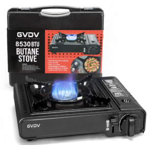 GVDV 1-Burner Portable Butane Gas Camping Stove w/ Carrying Case (Various Colors) $16.99 + Free S&H w/ Walmart+ or on $35+