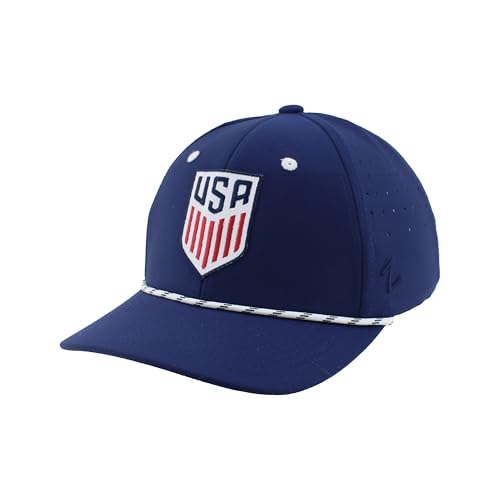 ZHATS U.S.Soccer Officially L...Snapback Patch Rope Hat,Navy