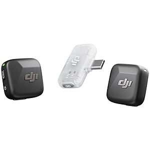 44.99* | DJI Mic Mini Wireless Microphone System (2 TX + 1 Mobile RX) at Amazon