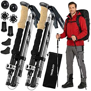 AC] $32* | Trekology Trek-Z Collapsible Hiking & Trekking Pole Set (Black or Blue) at Amazon
