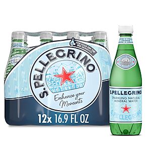12-Pack 16.9-Ounce S.Pellegrino Sparkling Natural Mineral Water $9.77 w/ S&S + Free Shipping w/ Prime or on $35