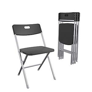 4-Pack Mainstays Resin Seat & Back Folding Chair,Black $39.94 + Free Shipping at Walmart.com