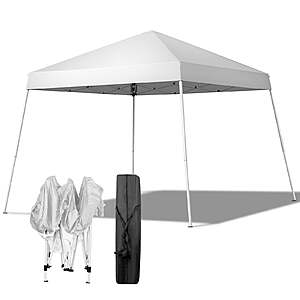 Ktaxon 10ft x 10ft Ez Pop Up Canopy Tent,Outdoor Sun Shade Shelter,Beach Tent,Outdoor Gazebo for Party Wedding Camping BBQ Events,White $69.99