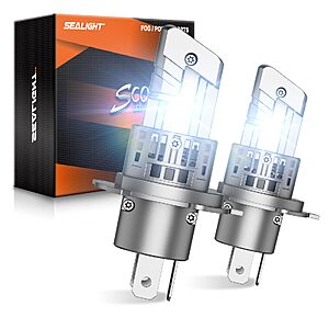 29.93:SEALIGHT H4/9003/HB2 Fog Light Bulbs,6500K Cool White,Pack of 2