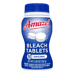 32-Ct AMAZE Ultra Concentrated Bleach Tablets $4.25 w/ S&S