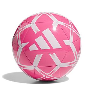 adidas Starlancer Club Soccer Ball (Size 5,Solar Pink/White) $10