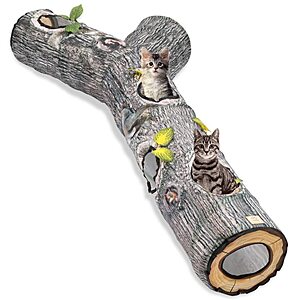 59" FelRelWel Foldable Tree Trunk Tunnel Toy for Cats (Various) from $18.52 + Free Shipping w/ Prime or on $35