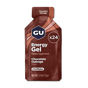 GU Energy Original Sports Nutrition Energy Gel,Chocolate Outrage,24 Count Box $25.21