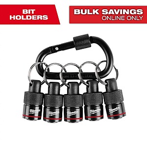 Milwaukee 5-Piece Hex Bit Holder with Carabiner,$14.97,FS,Home Depot $14.94