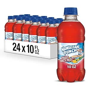 5.54 or less S&S CLIP Q Hawaiian Punch Fruit Juicy Red Fruit Juice Drink,10 Fl Oz Bottles,24 Count (4 Packs Of 6),Ready-to-drink,On-the-go