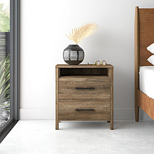 Wilder 22.7" 2 Drawer Nightstand (Knotty Oak) $67.99 + Free Shipping