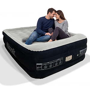 MaisonAir 20in Queen Airbed Premium Air Mattress with Coil Beam Support and Built in Pillow with Electric Air Pump - $64