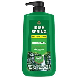 SnS,AC] $4.14* | 30-Oz Irish Spring Men's Body Wash (Original Clean) at Amazon